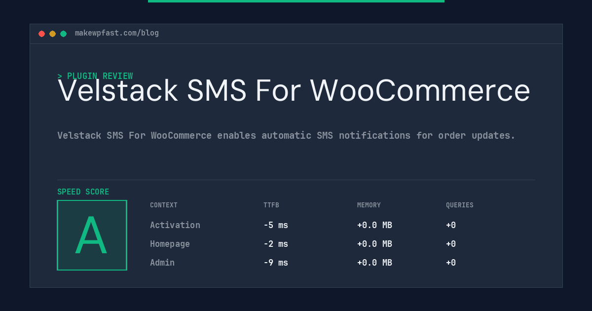 Velstack SMS For WooCommerce - MakeWPFast