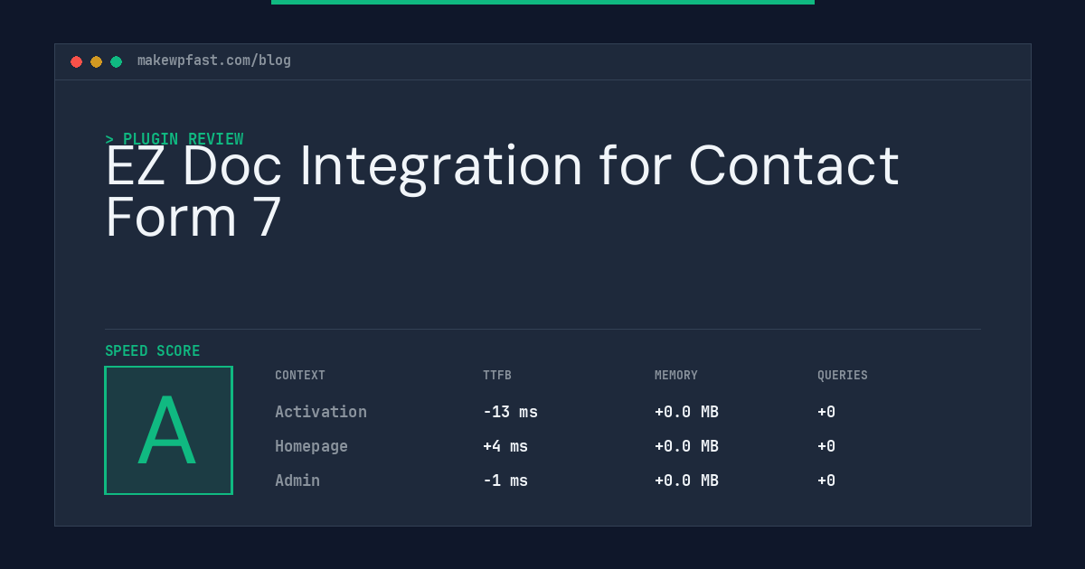 EZ Doc Integration for Contact Form 7 - MakeWPFast
