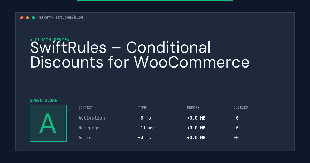 SwiftRules – Conditional Discounts for WooCommerce - MakeWPFast