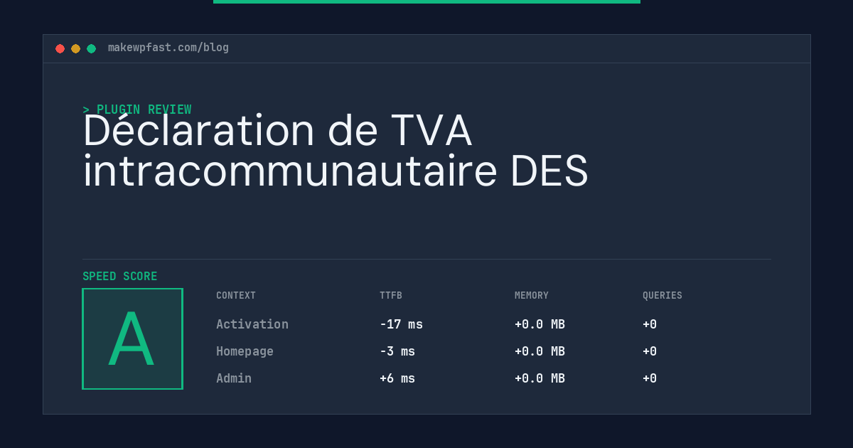 Déclaration de TVA intracommunautaire DES - MakeWPFast