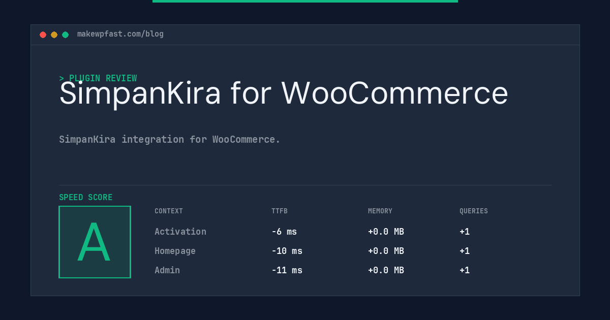 SimpanKira for WooCommerce - MakeWPFast