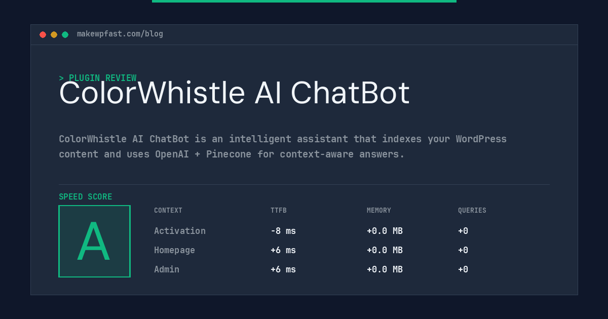 ColorWhistle AI ChatBot - MakeWPFast