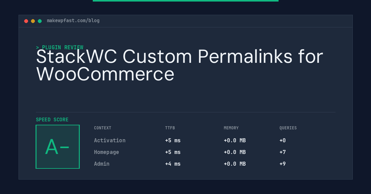 StackWC Custom Permalinks for WooCommerce - MakeWPFast