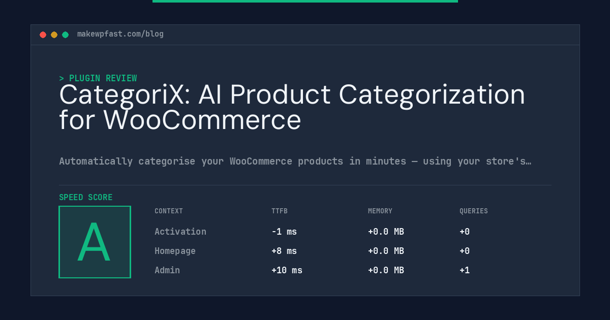 CategoriX: AI Product Categorization for WooCommerce - MakeWPFast