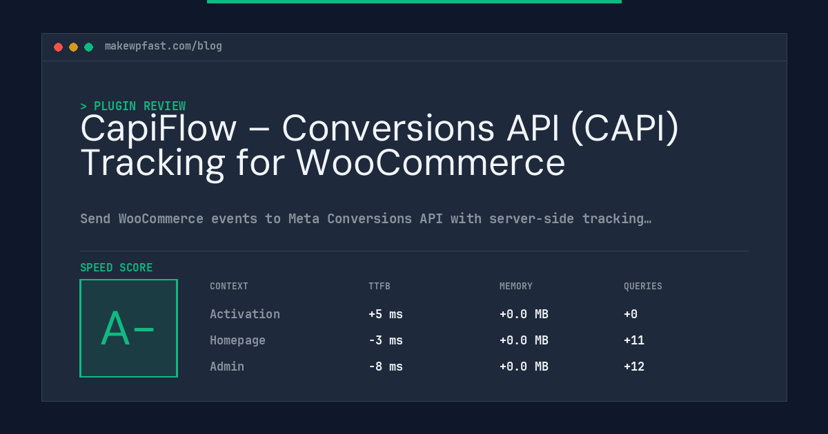 CapiFlow – Conversions API (CAPI) Tracking for WooCommerce - MakeWPFast