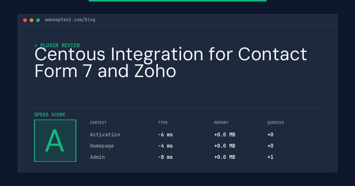 Centous Integration for Contact Form 7 and Zoho - MakeWPFast