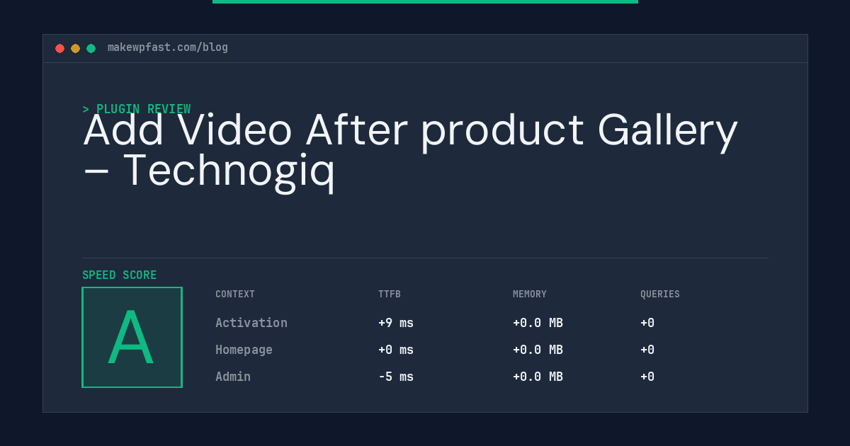 Add Video After product Gallery – Technogiq - MakeWPFast