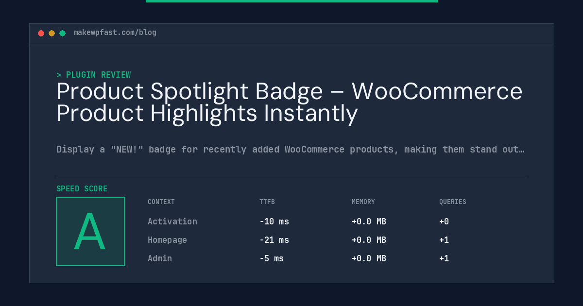 Product Spotlight Badge – WooCommerce Product Highlights Instantly - MakeWPFast
