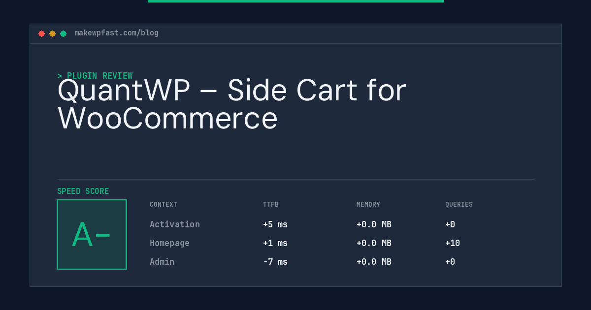 QuantWP – Side Cart for WooCommerce - MakeWPFast