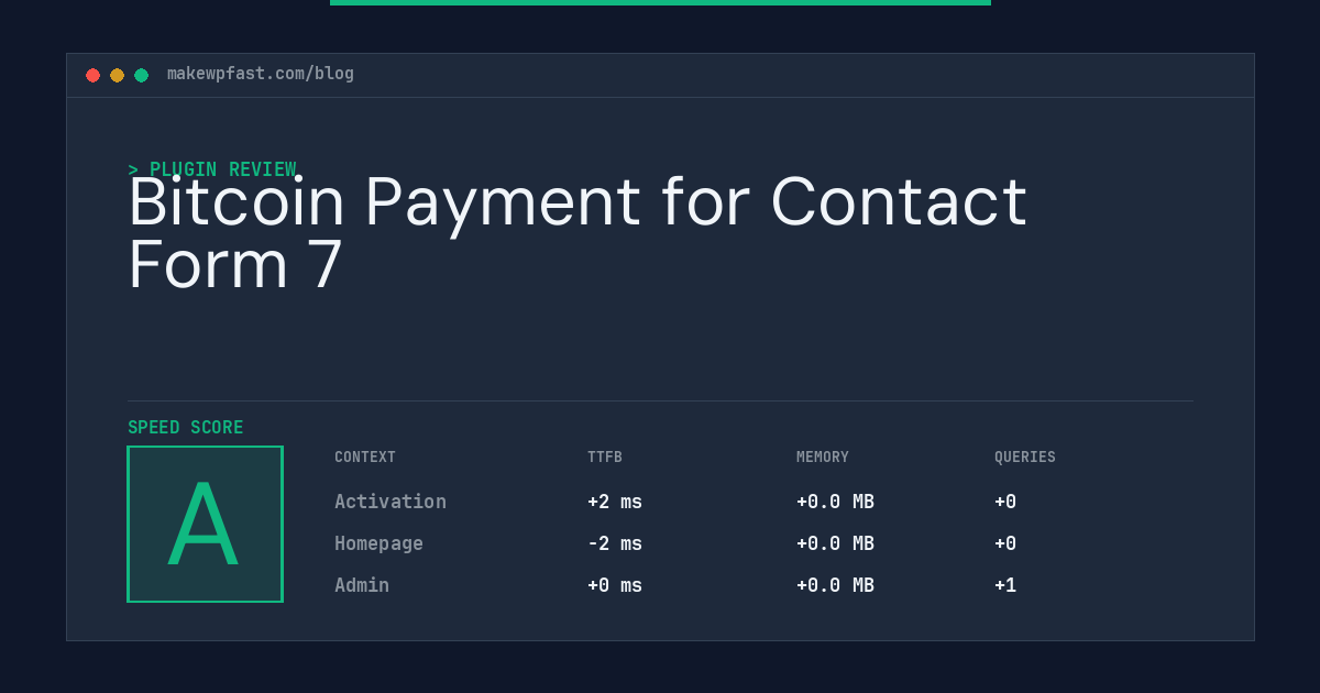 Bitcoin Payment for Contact Form 7 - MakeWPFast