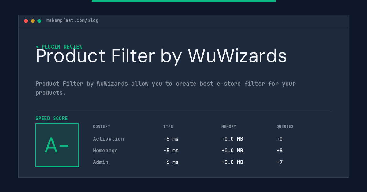 Product Filter by WuWizards - MakeWPFast