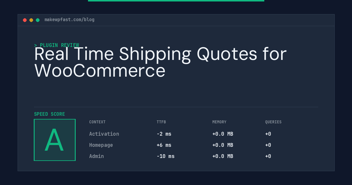 Real Time Shipping Quotes for WooCommerce - MakeWPFast