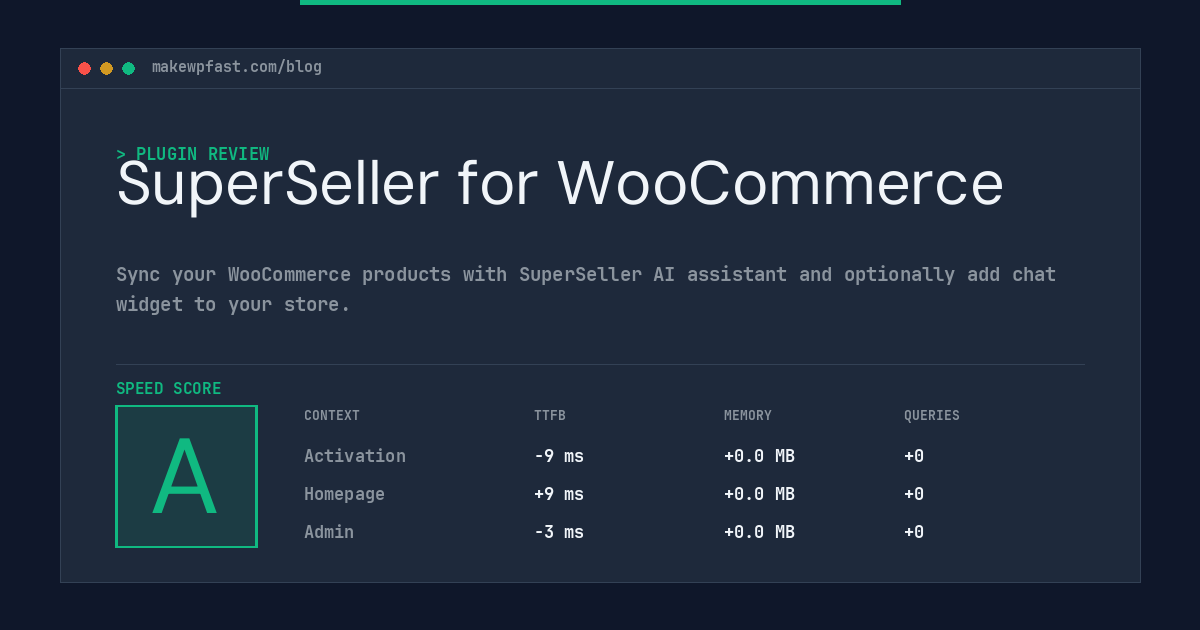 SuperSeller for WooCommerce - MakeWPFast