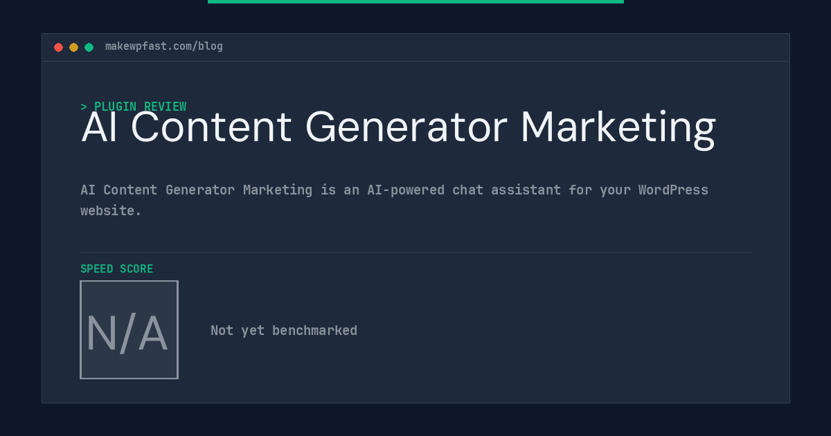 AI Content Generator Marketing - MakeWPFast
