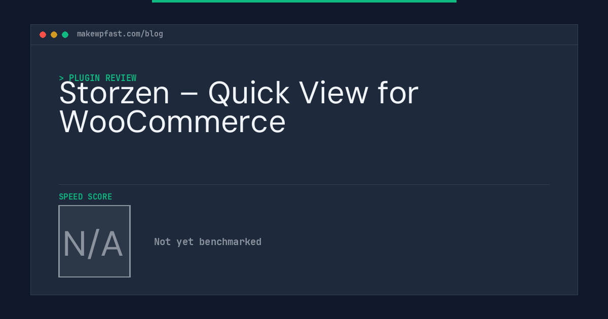 Storzen – Quick View for WooCommerce - MakeWPFast