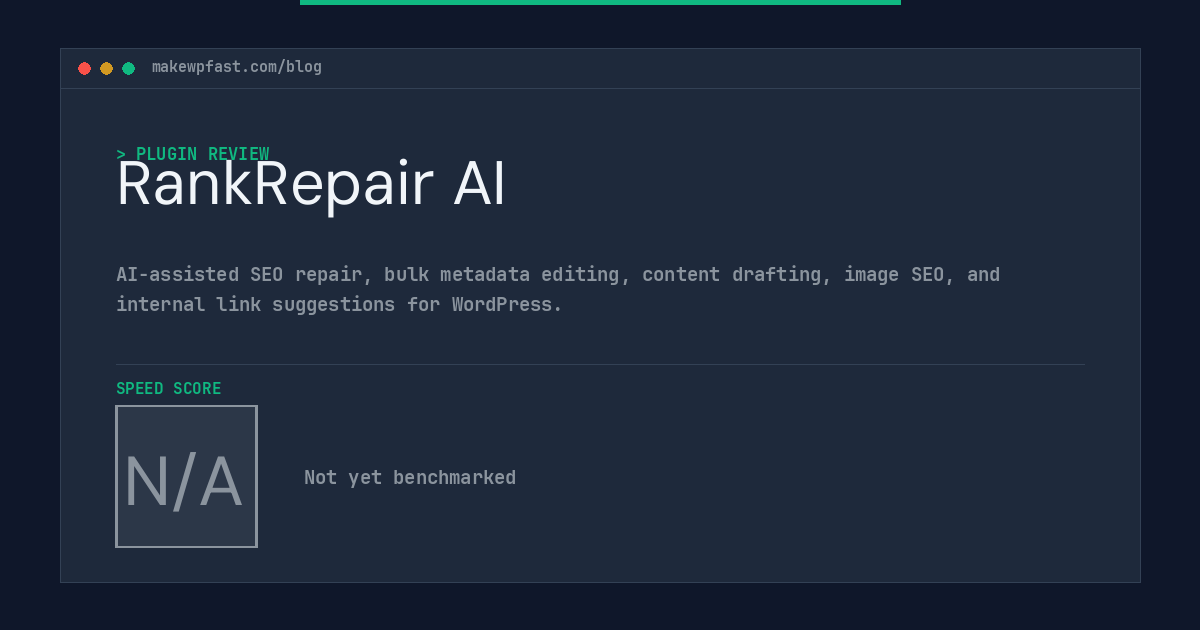 RankRepair AI - MakeWPFast