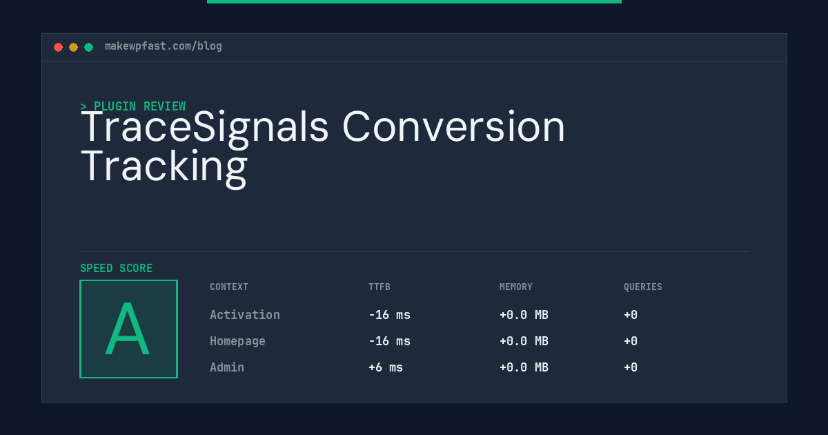 TraceSignals Conversion Tracking - MakeWPFast