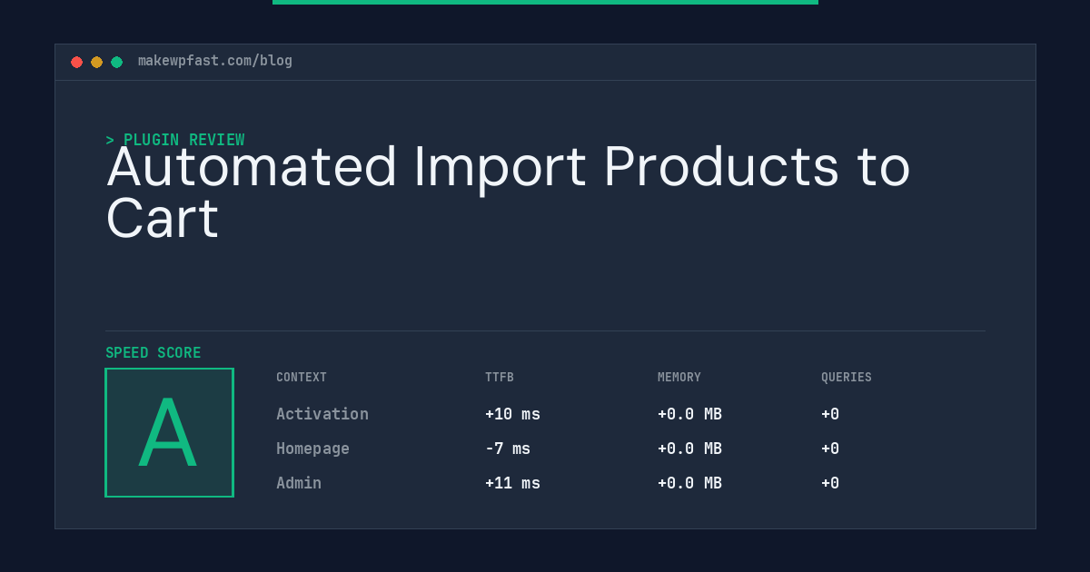 Automated Import Products to Cart - MakeWPFast