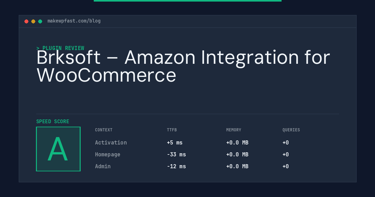 Brksoft – Amazon Integration for WooCommerce - MakeWPFast