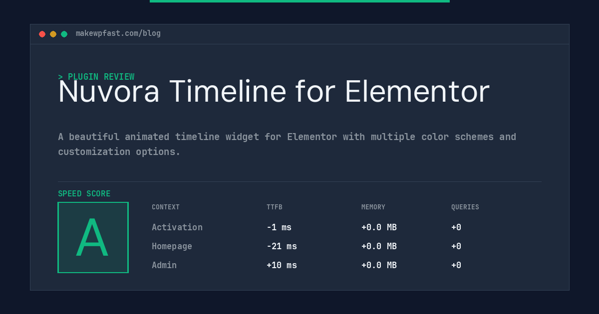 Nuvora Timeline for Elementor - MakeWPFast