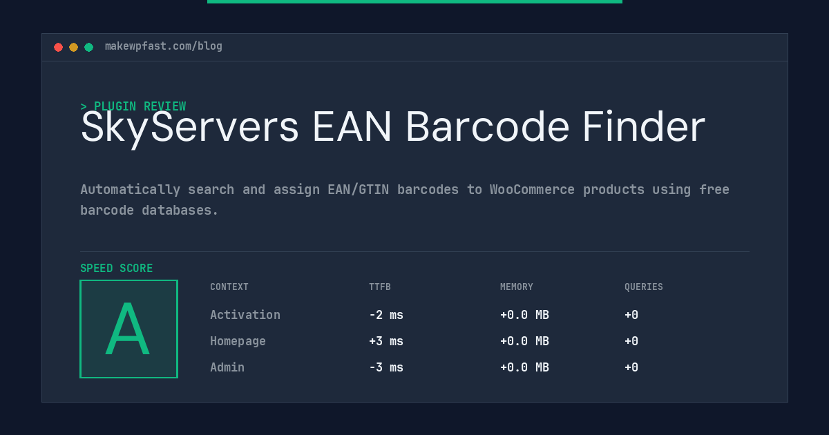SkyServers EAN Barcode Finder - MakeWPFast