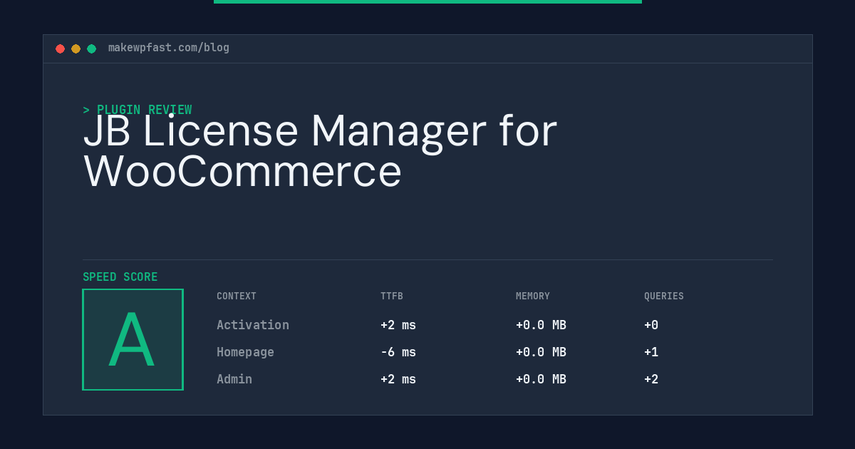 JB License Manager for WooCommerce - MakeWPFast