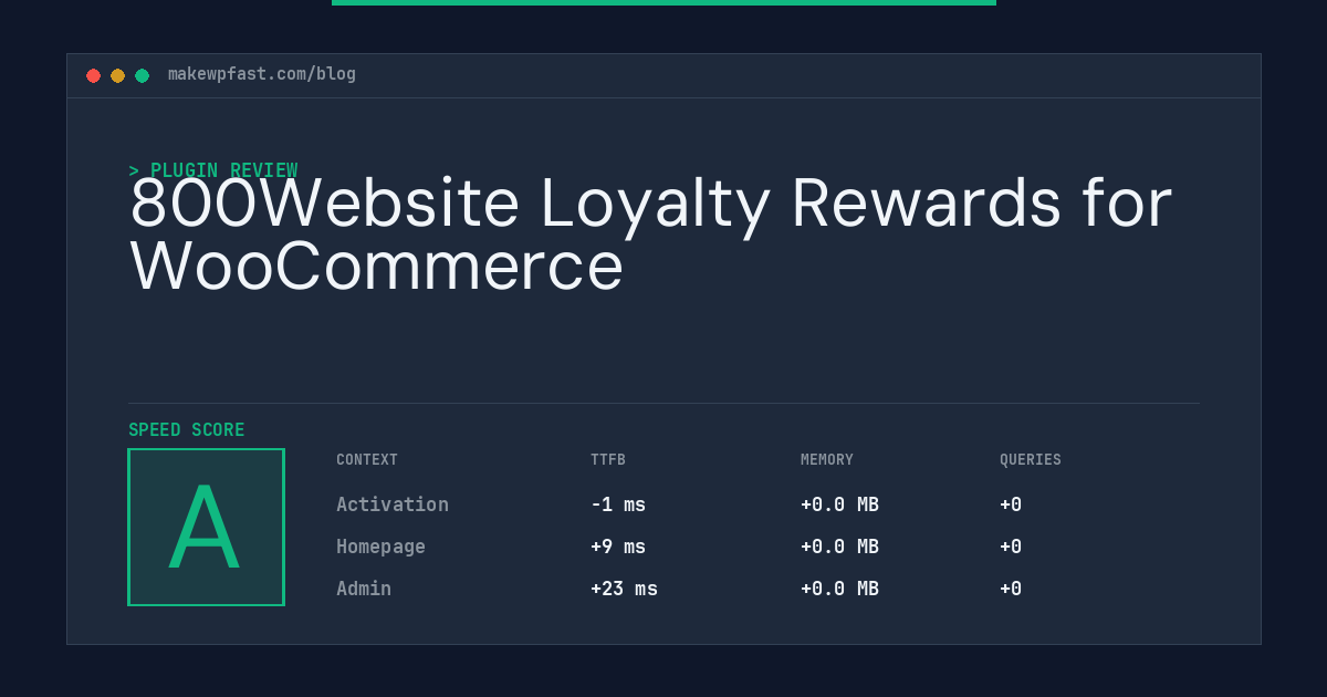 800Website Loyalty Rewards for WooCommerce - MakeWPFast