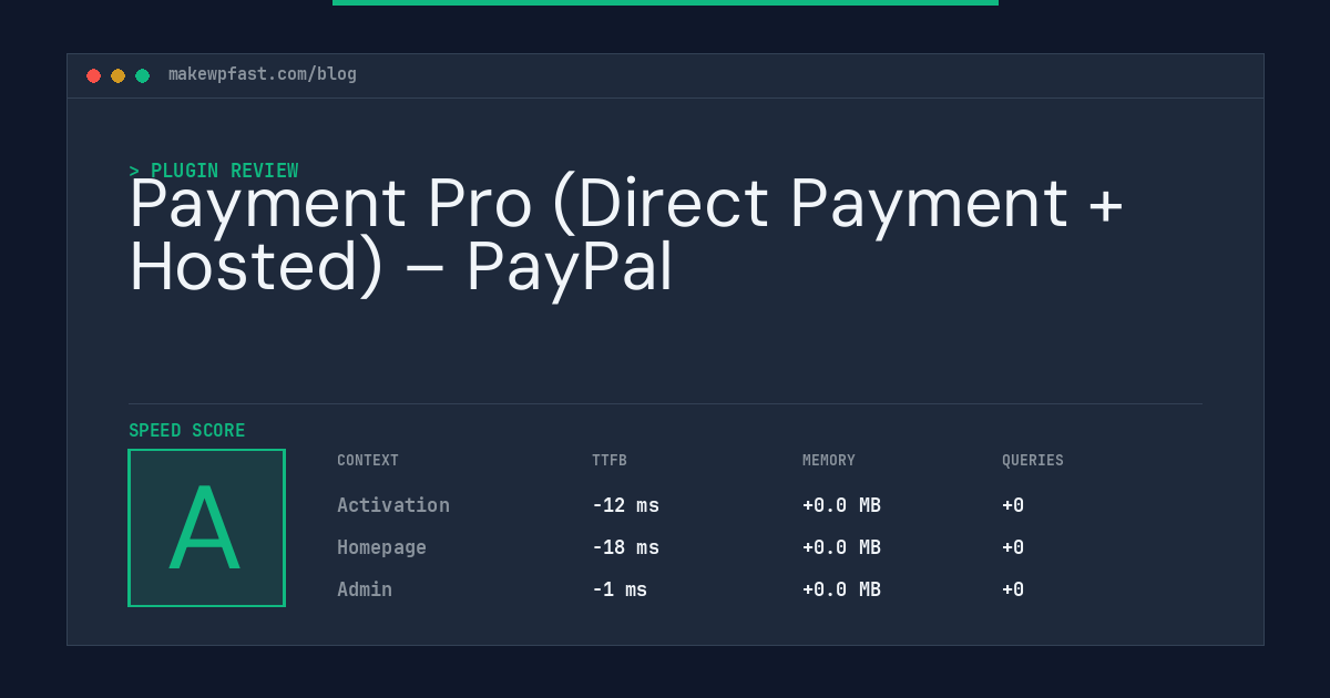 Payment Pro (Direct Payment + Hosted) – PayPal - MakeWPFast