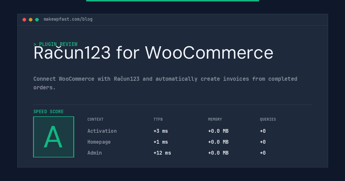 Račun123 for WooCommerce - MakeWPFast