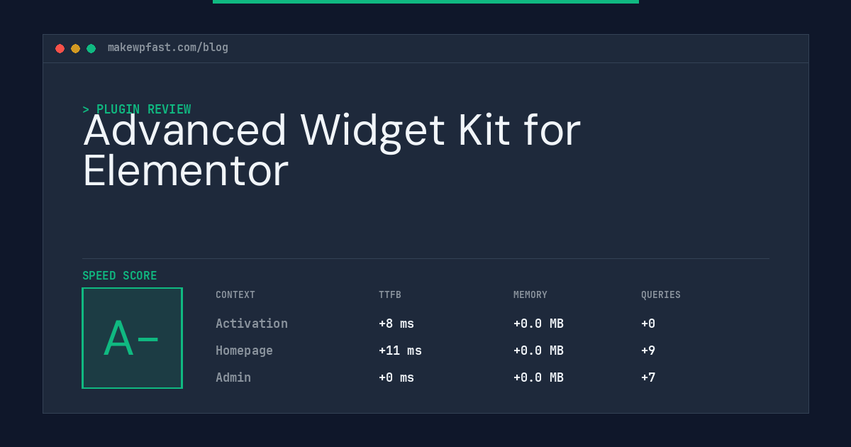Advanced Widget Kit for Elementor - MakeWPFast