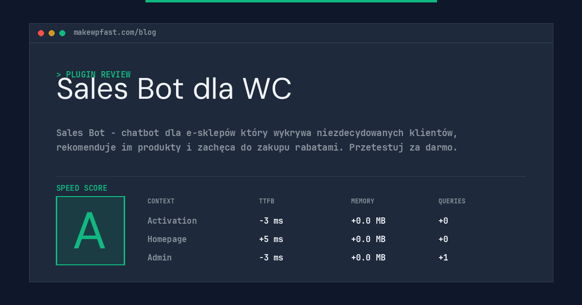 Sales Bot dla WC - MakeWPFast