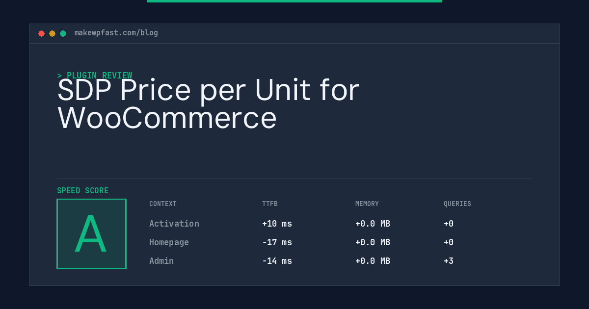 SDP Price per Unit for WooCommerce - MakeWPFast