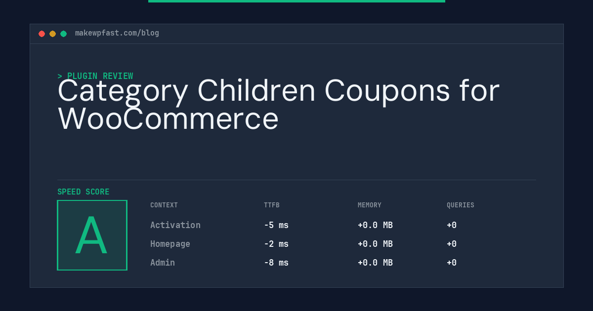 Category Children Coupons for WooCommerce - MakeWPFast