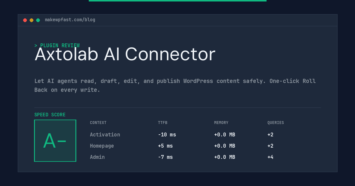 Axtolab AI Connector - MakeWPFast
