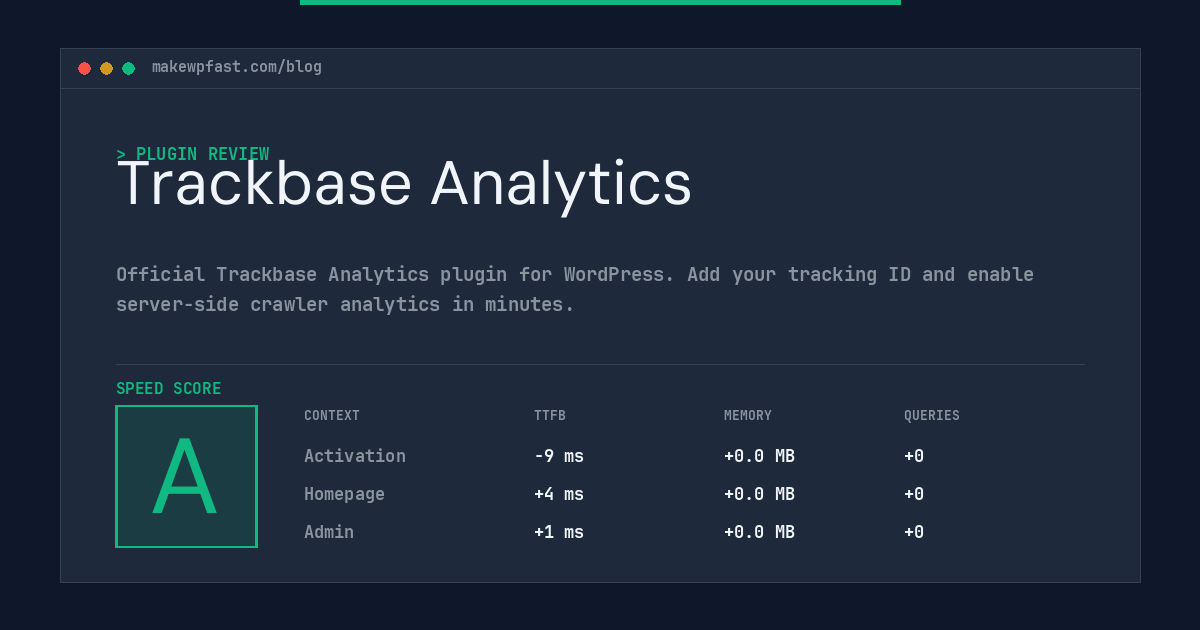 Trackbase Analytics - MakeWPFast