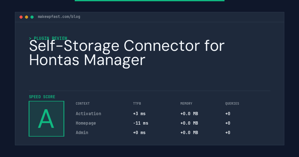 Self-Storage Connector for Hontas Manager - MakeWPFast
