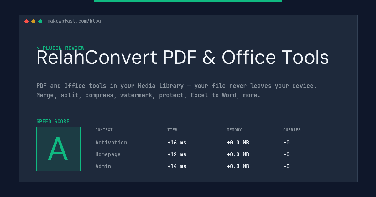 RelahConvert PDF & Office Tools - MakeWPFast