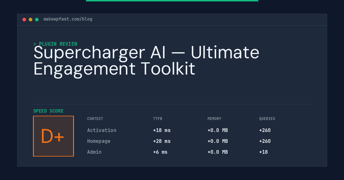 Supercharger AI — Ultimate Engagement Toolkit - MakeWPFast