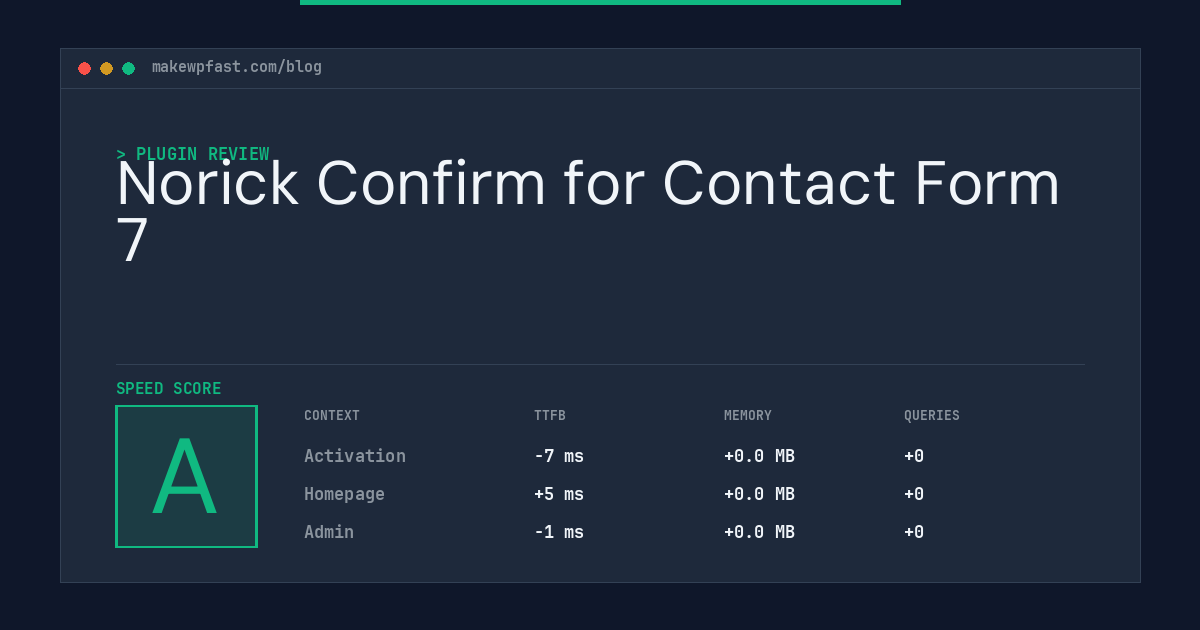 Norick Confirm for Contact Form 7 - MakeWPFast