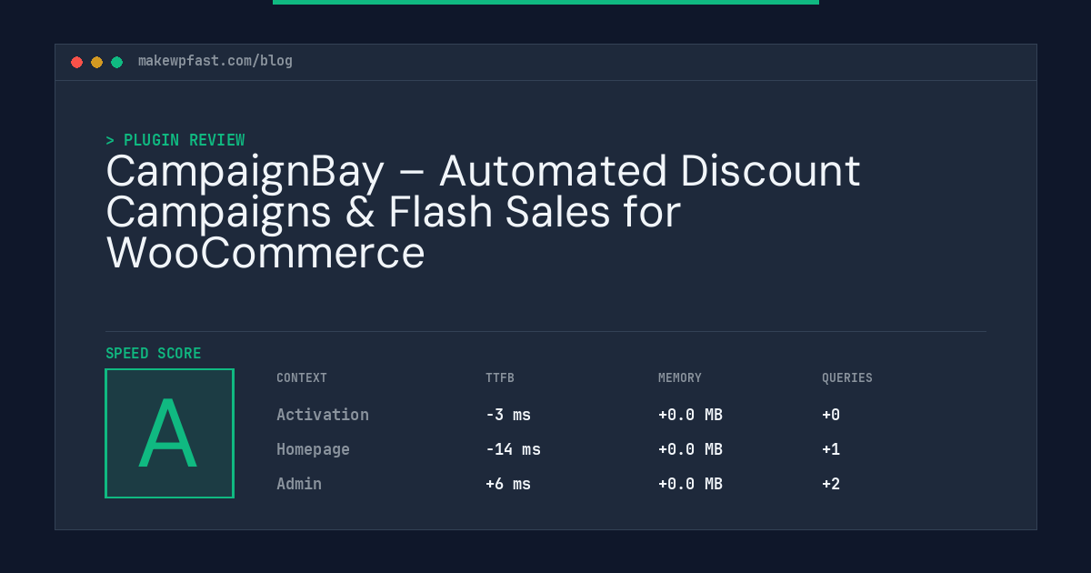CampaignBay – Automated Discount Campaigns & Flash Sales for WooCommerce - MakeWPFast