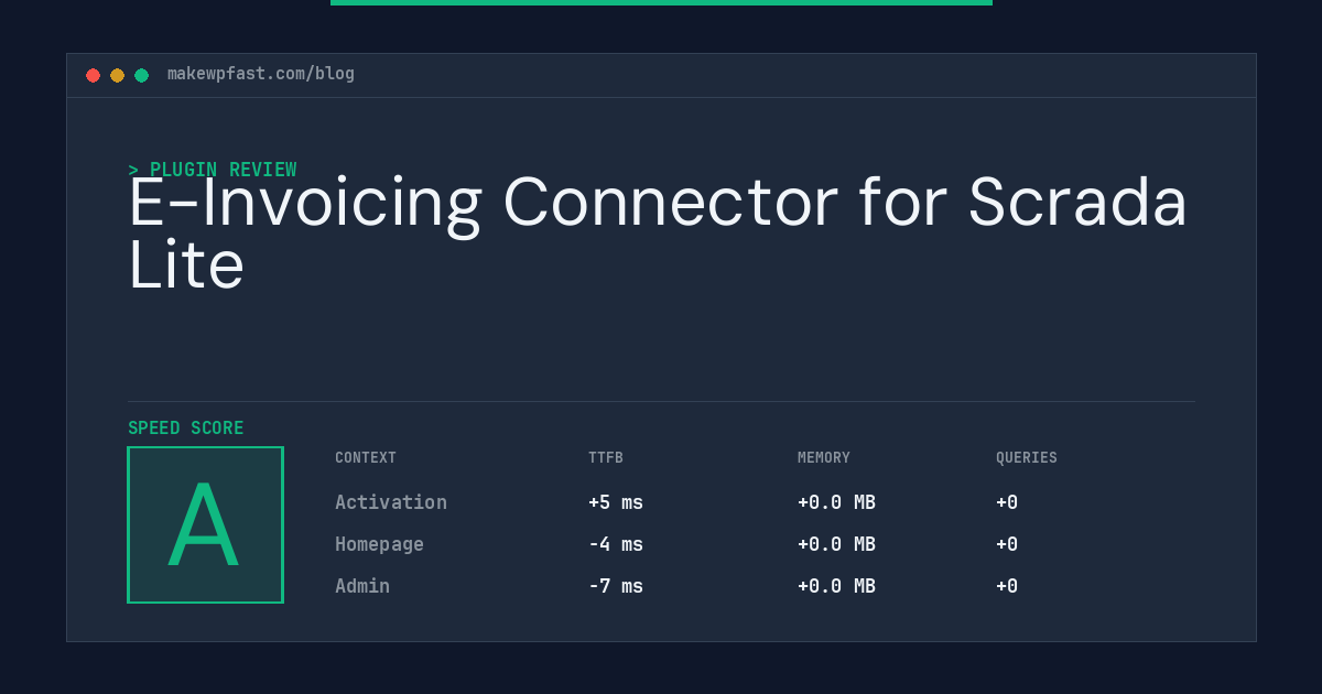 E-Invoicing Connector for Scrada Lite - MakeWPFast