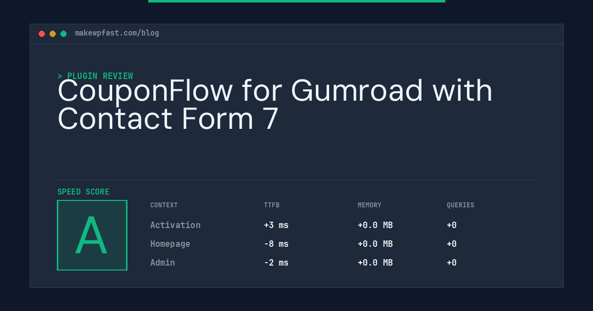 CouponFlow for Gumroad with Contact Form 7 - MakeWPFast