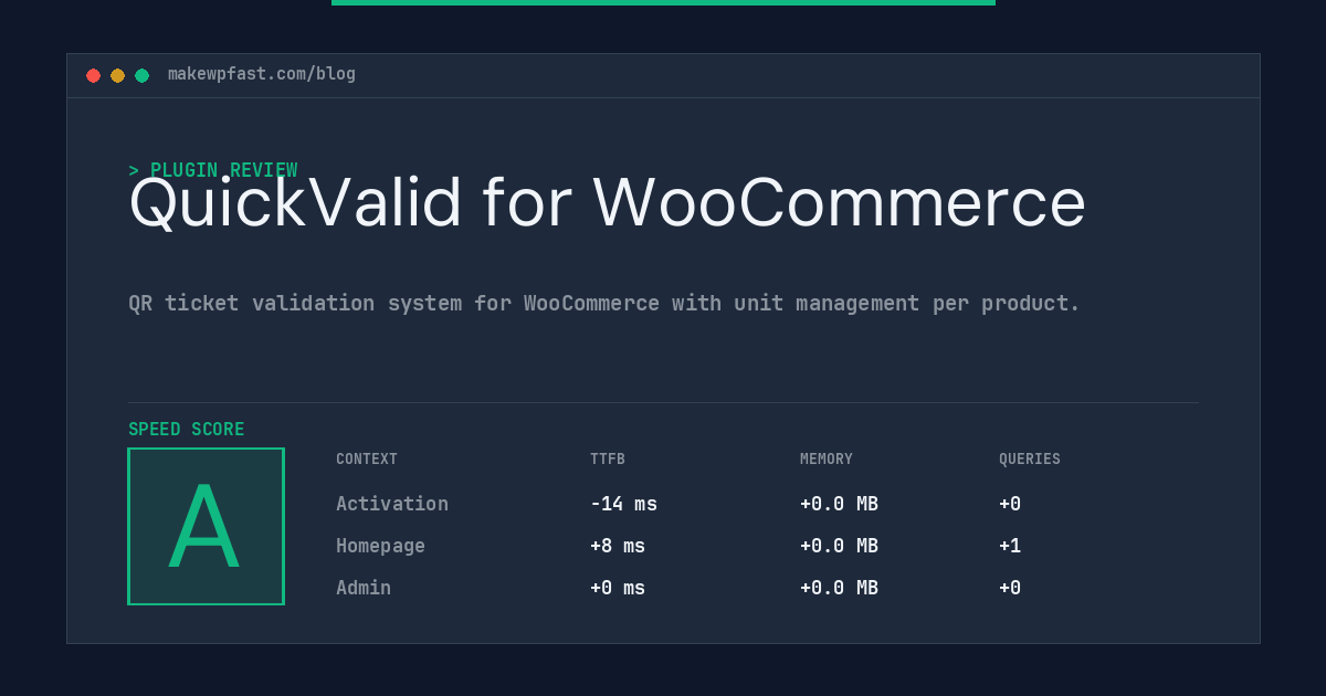 QuickValid for WooCommerce - MakeWPFast