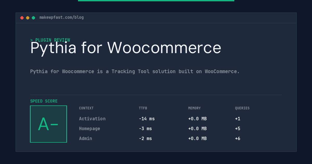 Pythia for Woocommerce - MakeWPFast