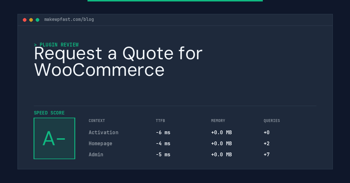 Request a Quote for WooCommerce - MakeWPFast