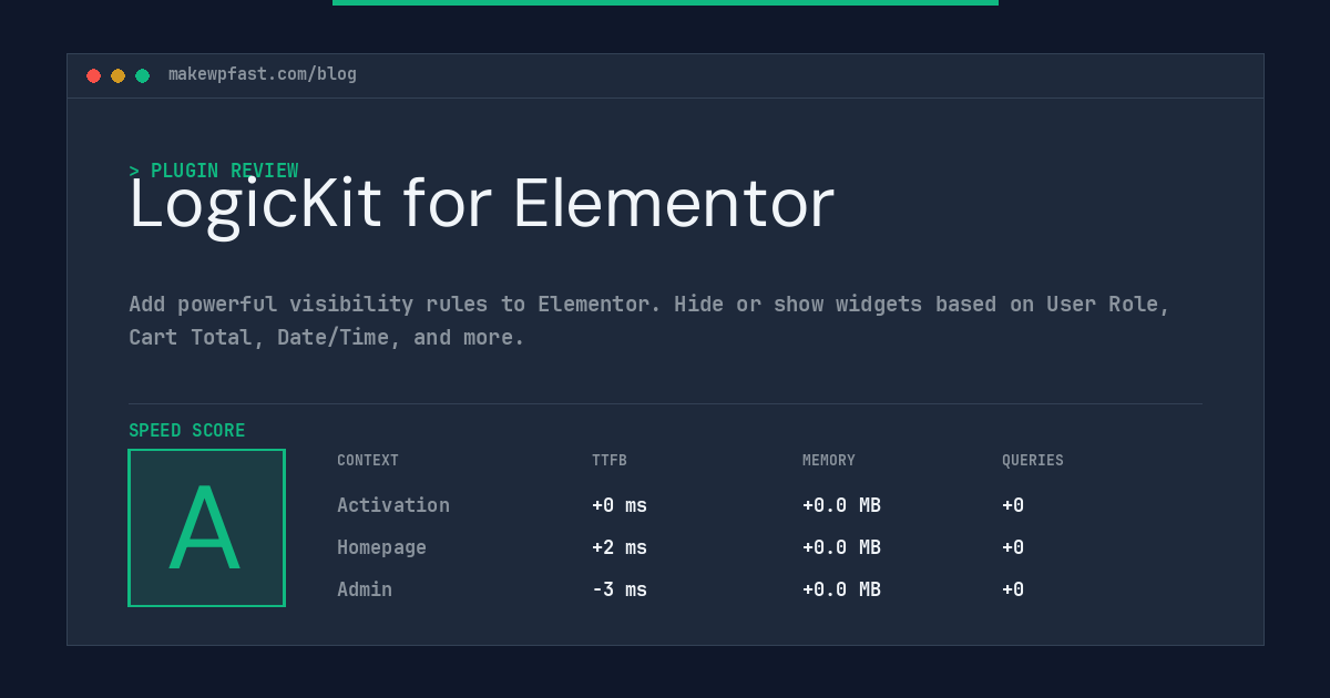 LogicKit for Elementor - MakeWPFast