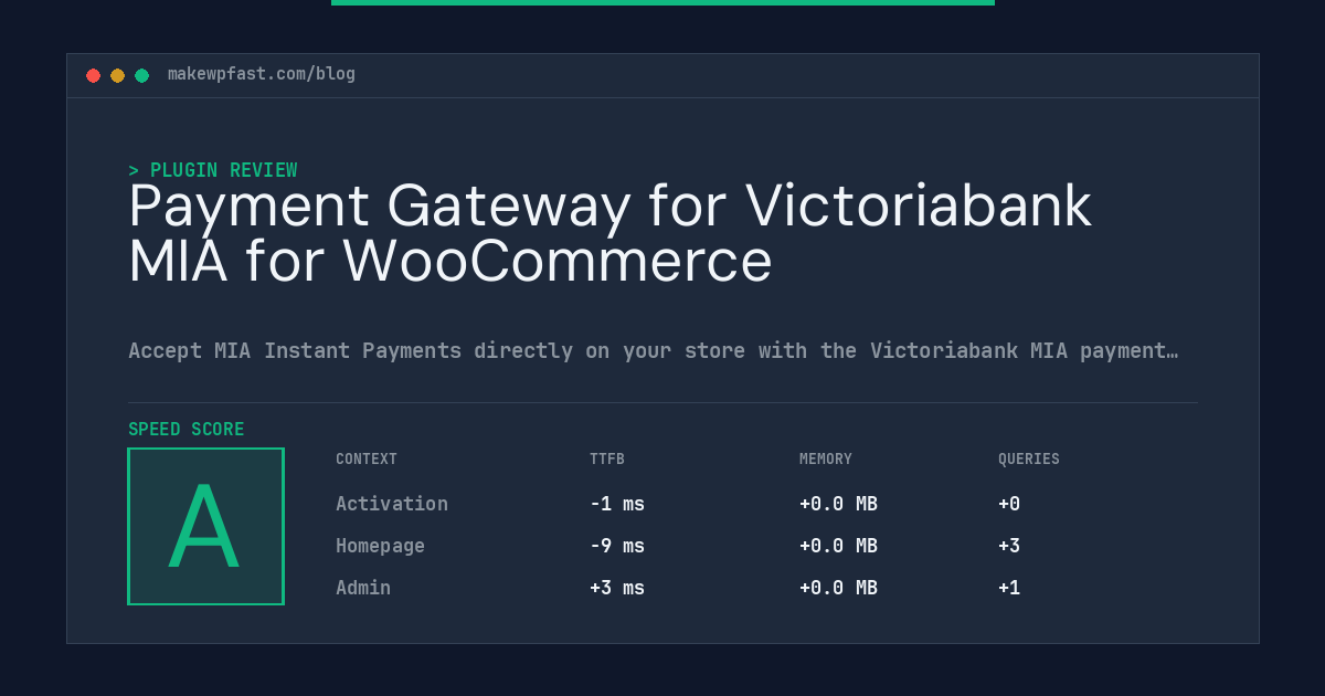 Payment Gateway for Victoriabank MIA for WooCommerce - MakeWPFast