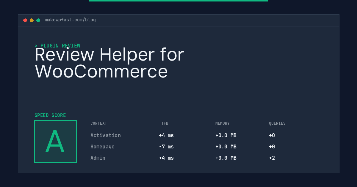 Review Helper for WooCommerce - MakeWPFast