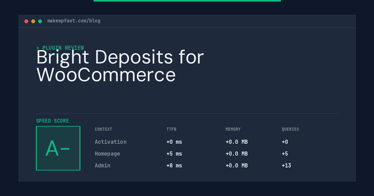 Bright Deposits for WooCommerce - MakeWPFast
