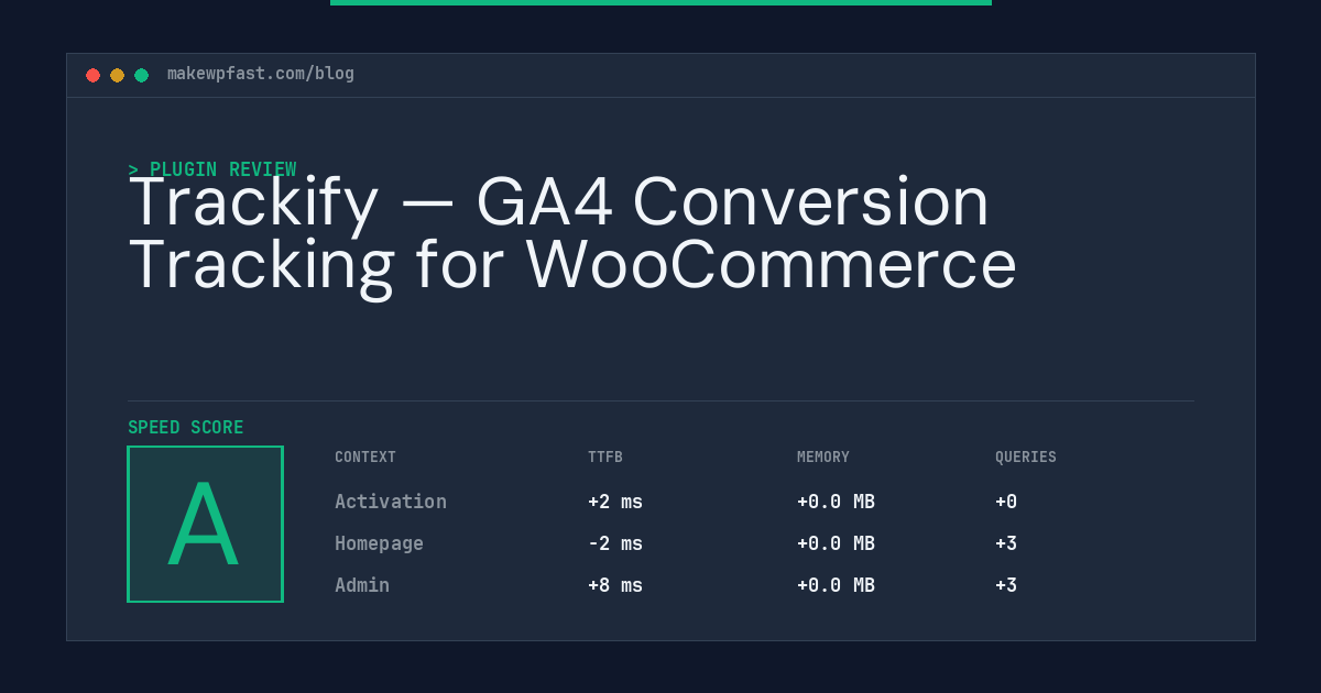 Trackify — GA4 Conversion Tracking for WooCommerce - MakeWPFast